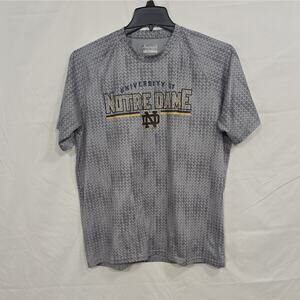 Under Armour HeatGear Mens Lg Notre Dame Shirt Loose Fit Dark Gray